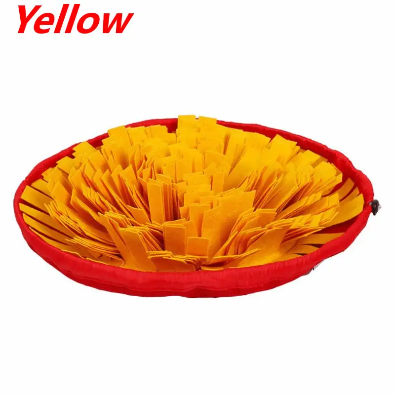 Yellow Многофункциональный коврик для домашних животных, коврик для кормления собак, анти-клещ, миска для домашних животных, собак, кошек, потребляет энергию, медленное питание, одеяло паззл, миска - Цвет: Yellow