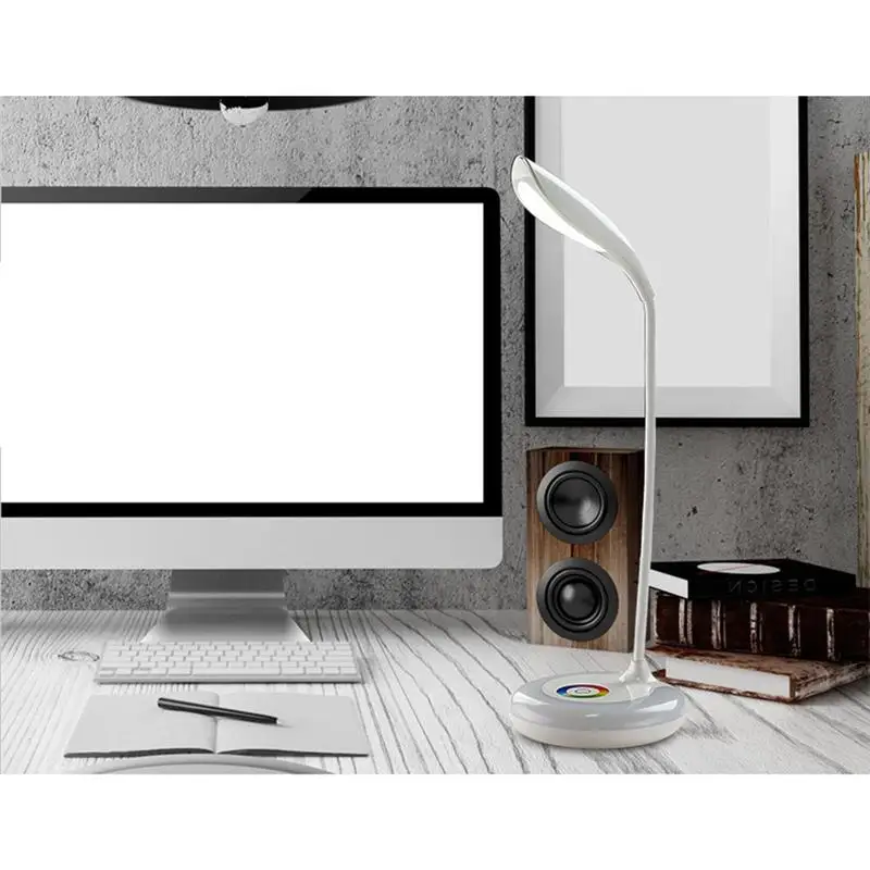 USB Перезаряжаемые dimmable настольная лампа сенсорный 256 Цвета изменение Гусенек |