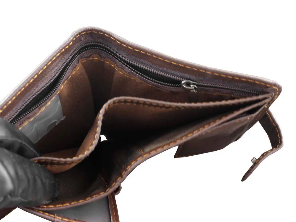 New Men's Genuine Leather Bifold Wallet Vintage Coin Purse Short Card Holder | Багаж и сумки