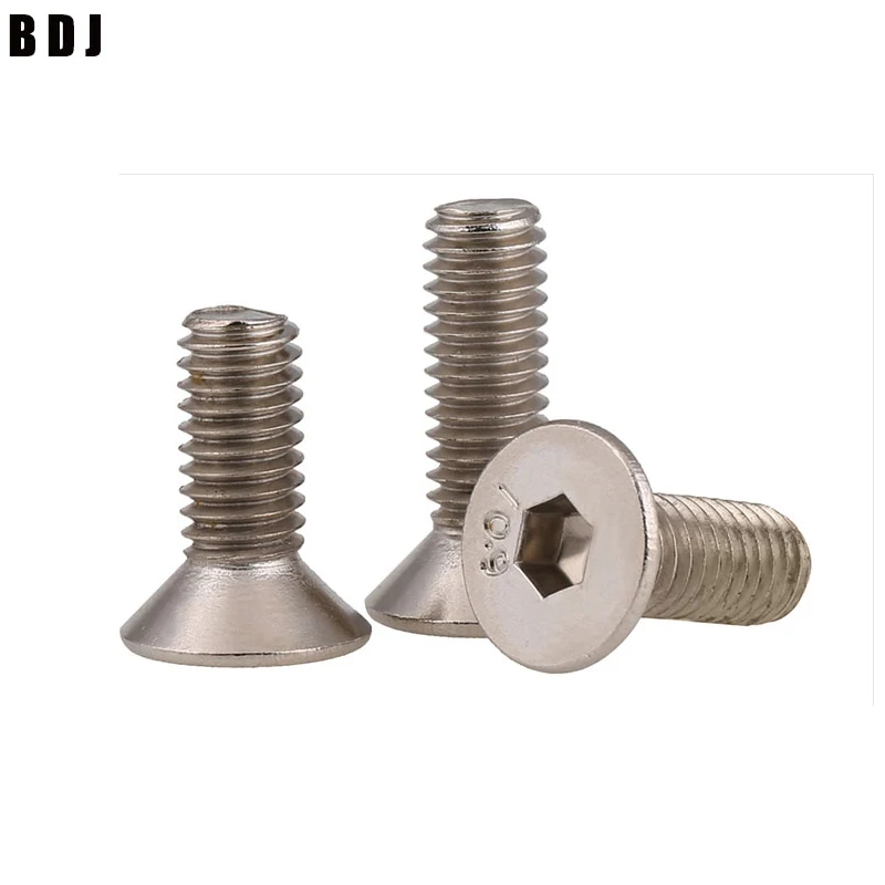 DIN7991 GB70.3 ISO10642 JISB1194 M2 M2.5 M3 M4 M5 M6 304 Нержавеющая сталь шестигранные винты с потайной