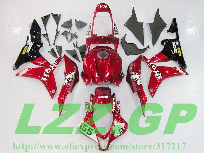 

O.E.M Injection red black ABS Fairing kits for HONDA CBR600RR 07 08 F5 2007 2008 CBR600 RR 07 08 2007 2008 fairings #s7h8