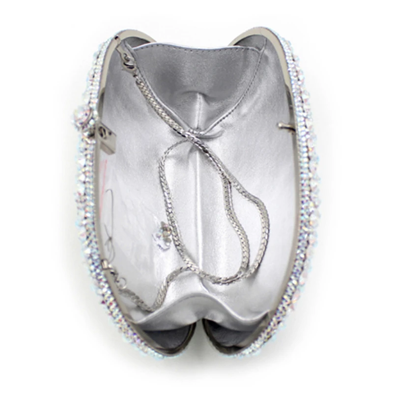 

Party Luxury Clutch Evening Bag Full Diamonds 2 Kinds Of Crystals Women Chain Handbags Ladies Rhinestone Mini Shoulder Bag