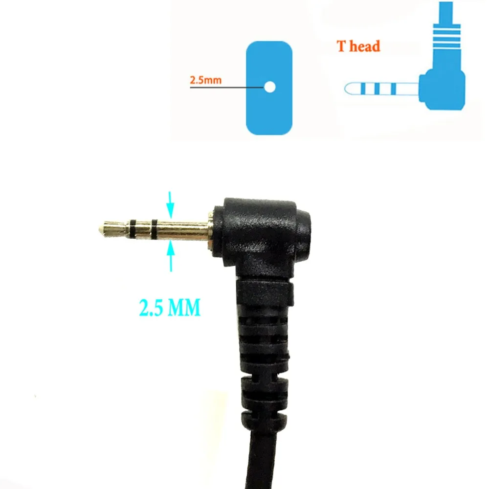 JXEJXO 1Pin 2 5 мм гарнитура с микрофоном для MOTOROLA Radio for T6200/5800 5512 Walkie talkie двухсторонняя CB