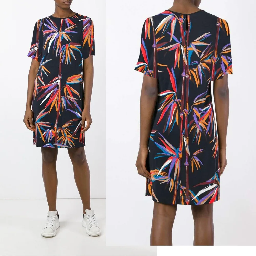 Новинка женское платье в китайском стиле с короткими рукавами из бамбука модное