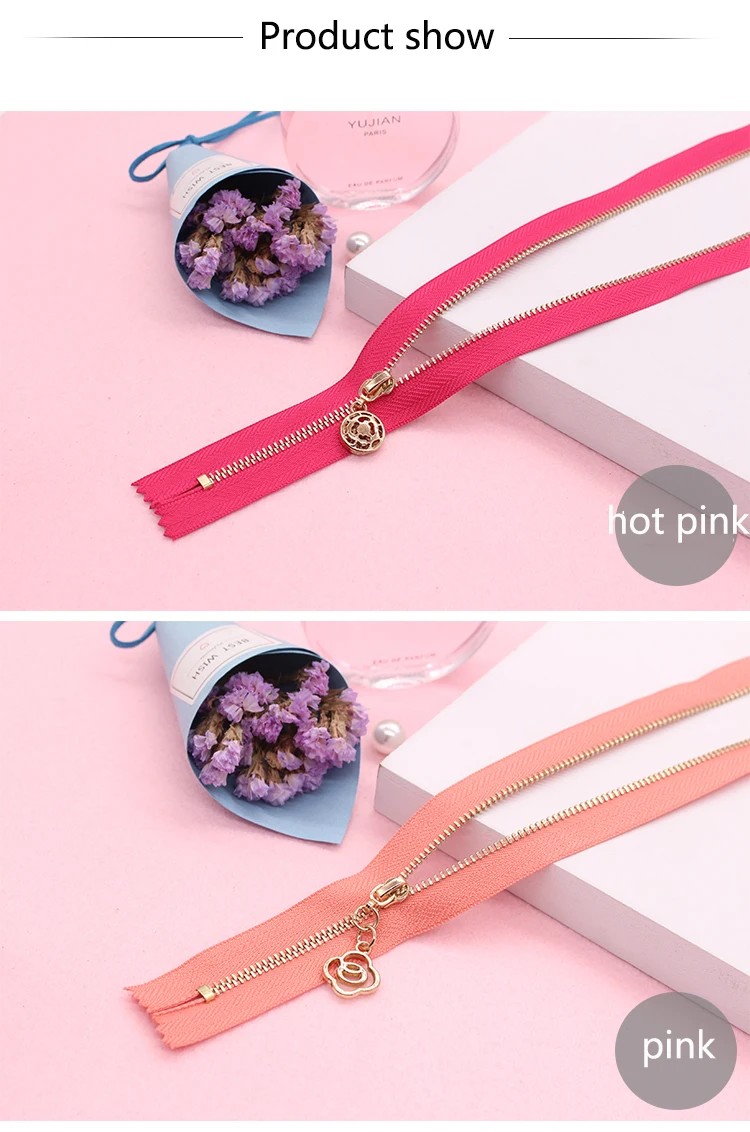 Комплект из 2 предметов Meetee 3# молнии с закрытым концом 35/40/50 см металлическая молния с цветами и жемчугом слайдер многоцветный для Портной Швейные DIY мешок одежды Craft Accessoy