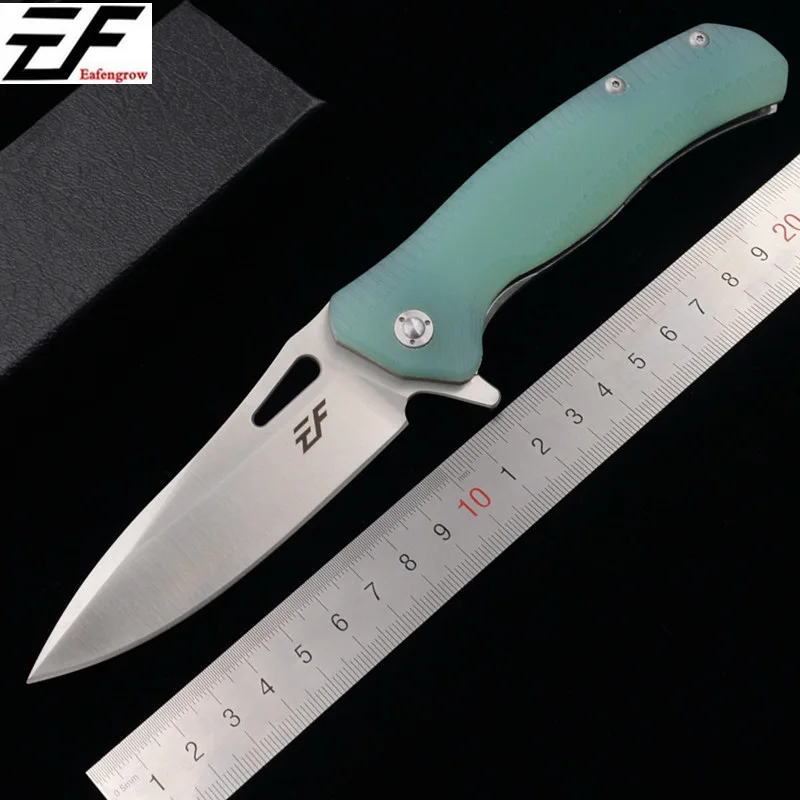 Jade JUFULE EF 1931 шарикоподшипник filpper D2 лезвие G10 стальная ручка складной Открытый выживания фрукты EDC инструмент лагерь нож для кухни и охоты - Цвет: Jade
