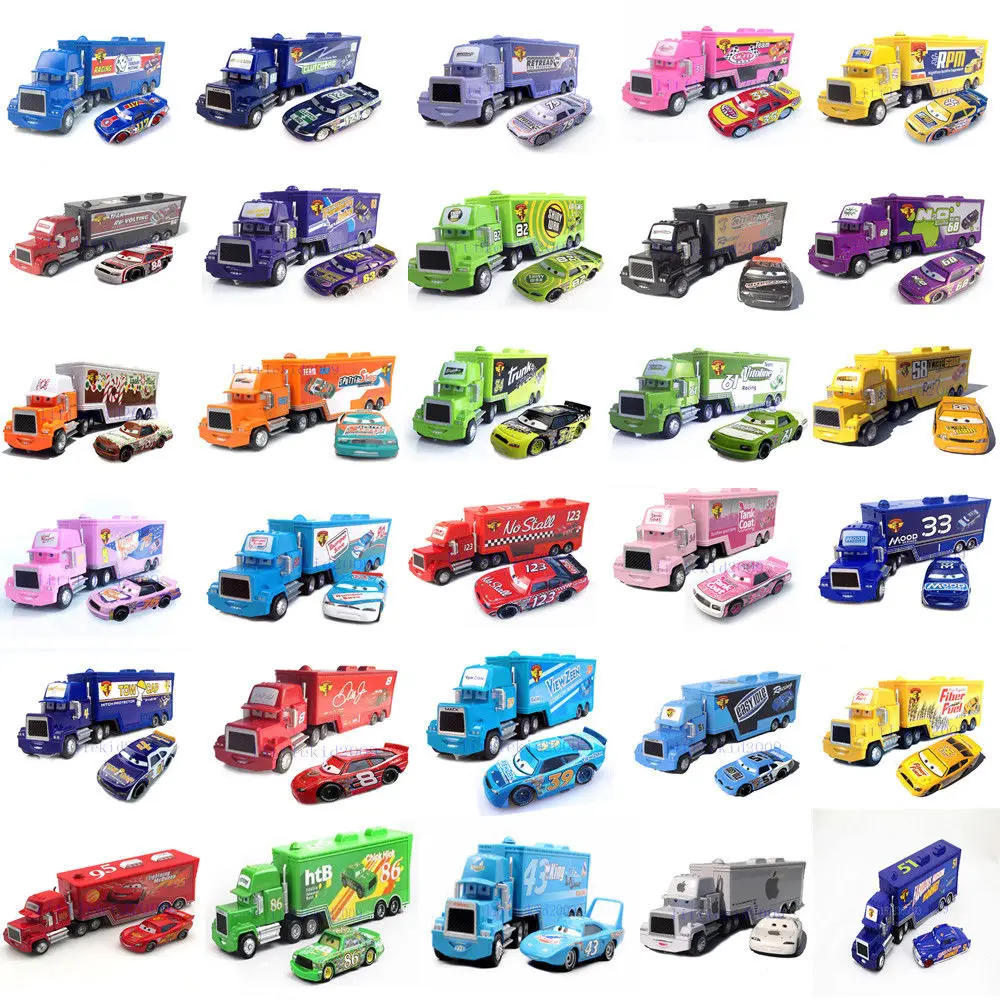 Pixar мультфильм аниме номер красный Pueple автомобиля и мак грузовик Diecast 1:55