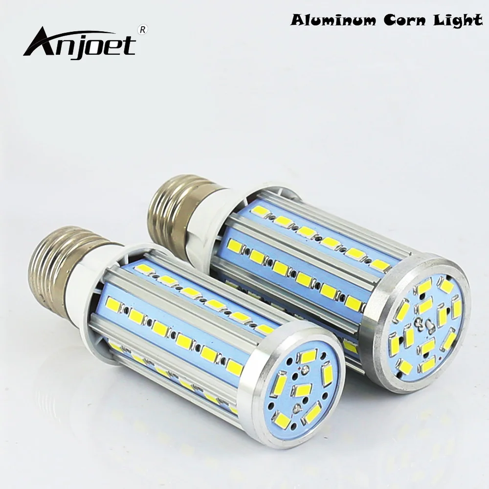 

ANJOET Aluminum Corn Light 42LEDs 60LEDs E27 LED lamp bulb Led Light SMD 5730 10W 15W Led Corn Bulb 110V 220V Chandelier Candle