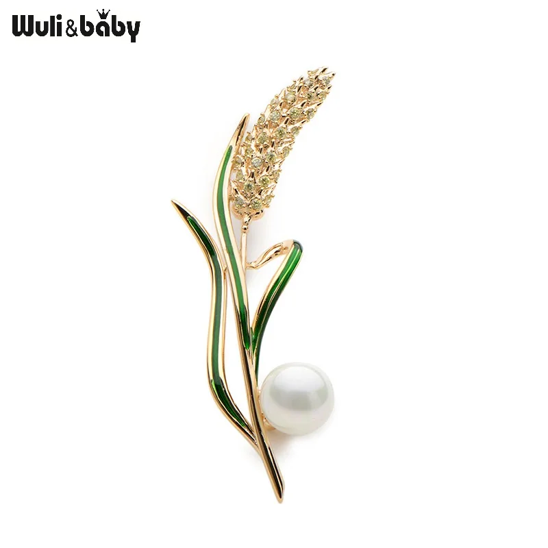 Мужская/женская свадебная брошь Wuli&baby из искусственного жемчуга золотого и