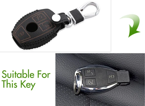 Style 3 Кожаный чехол для ключей для Mercedes Benz W168 W124 W202 W203 W210 W211 amg W204 A C E S ML CLS CLK CLA SLK Classe - Название цвета: Style 3