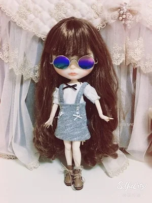7 см солнцезащитные очки для 1/6 BJD blyth куклы сделай сам девочек рождественский