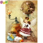 DPF DIY Бабочка Фея 5D полная квадратная ремесла настенная живопись ремесла алмазная живопись вышивка крестиком Алмазная вышивка набор мозаики