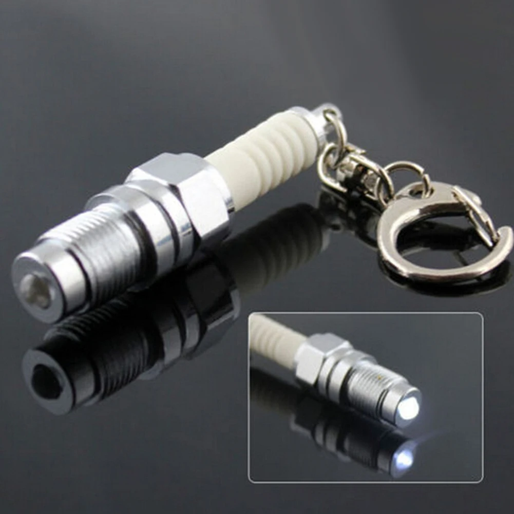 1 шт. модный светодиодный брелок Свеча зажигания Брелок Мини Автозапчасти