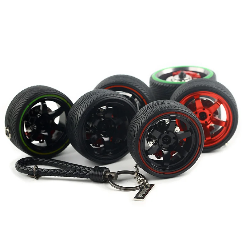 TE37 JDM большой размер обода колеса заднего вида Mirrow Pendent дисковый тормоз+ Bv кожа+ Шина+ веревка(большой размер) брелок hellaflush брелок