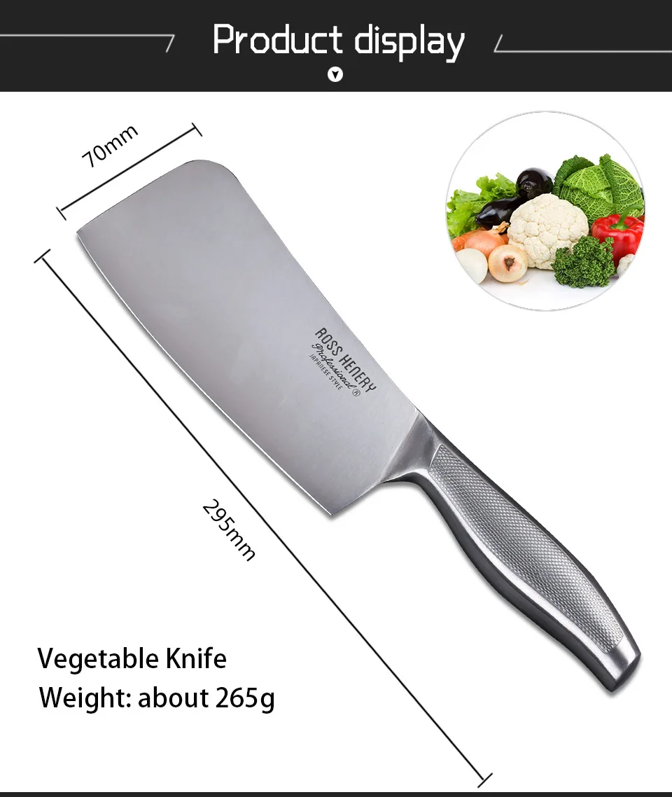 Stainless Steel 9pcs Kitchen Knife Set High Carbon Steel Blade Non-slip Handle Quality Chef Bread Utility Knife Cooking Tools