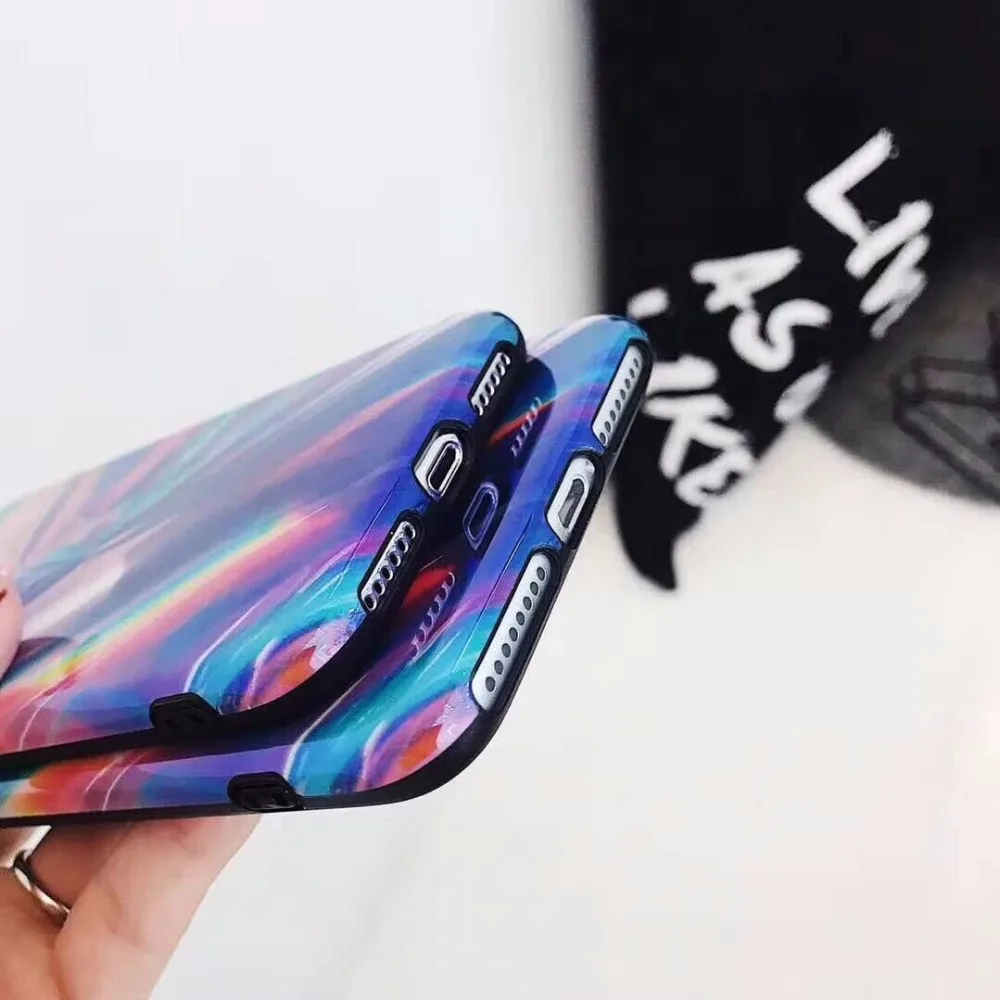 Triseoly Case For iPhone X Colorful transformation Bright surface Phone 8 7 6 Plus Cover | Мобильные телефоны и