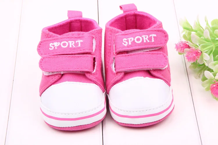 

1 Pairs Baby Shoes Brand Newborn Girls Boys Kids Sport Sneakers Infant Toddler Bebe Sapatos Prewalker Canvas Boot Booties 0-1 Y
