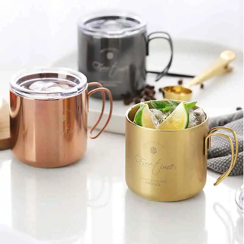 Кружка для чая 400 мл кружка молочная чашка с крышкой кружки детей ручки кофейные