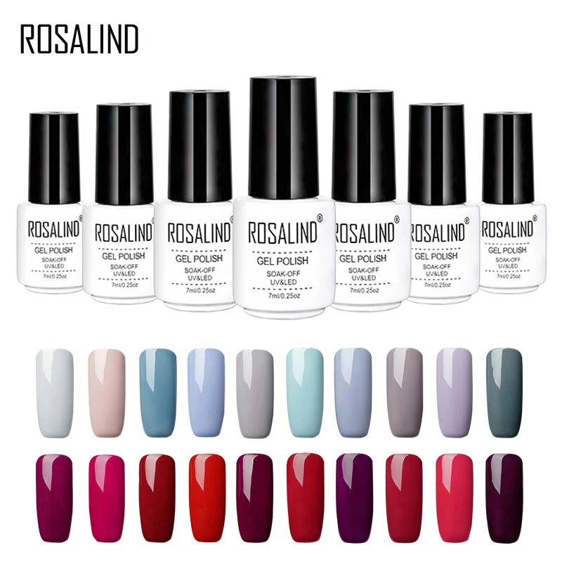 Гель лак для ногтей ROSALIND серое покрытие наращивания 1S 7 мл|nail gel polish white|nail gelgel lacquer |