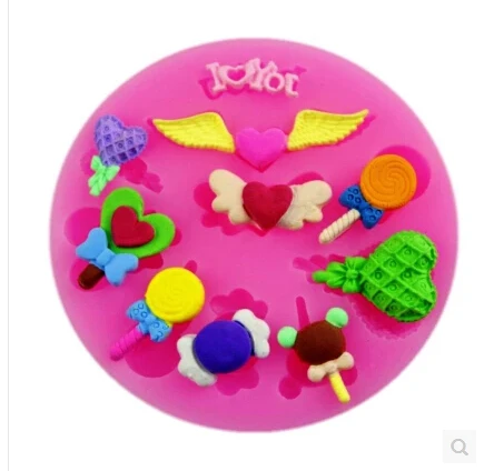 

Heart wings modelling fondant Cake decoration mold heart soap mold 100% food grade raw material No.F8003