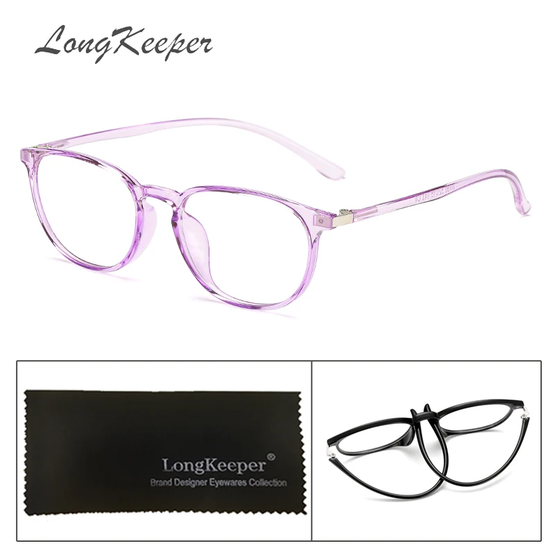 LongKeeper TR90 овальные очки Рамка для Для женщин Для мужчин очки оправы с прозрачными стеклами очки 11760