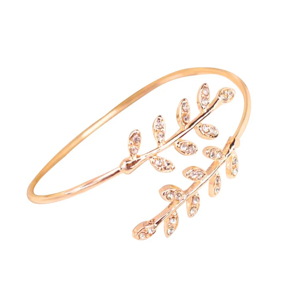 New design Bracelet Women Fashion Fresh Leaf Opening Adjustable Simple Jewelry Gift for | Украшения и аксессуары