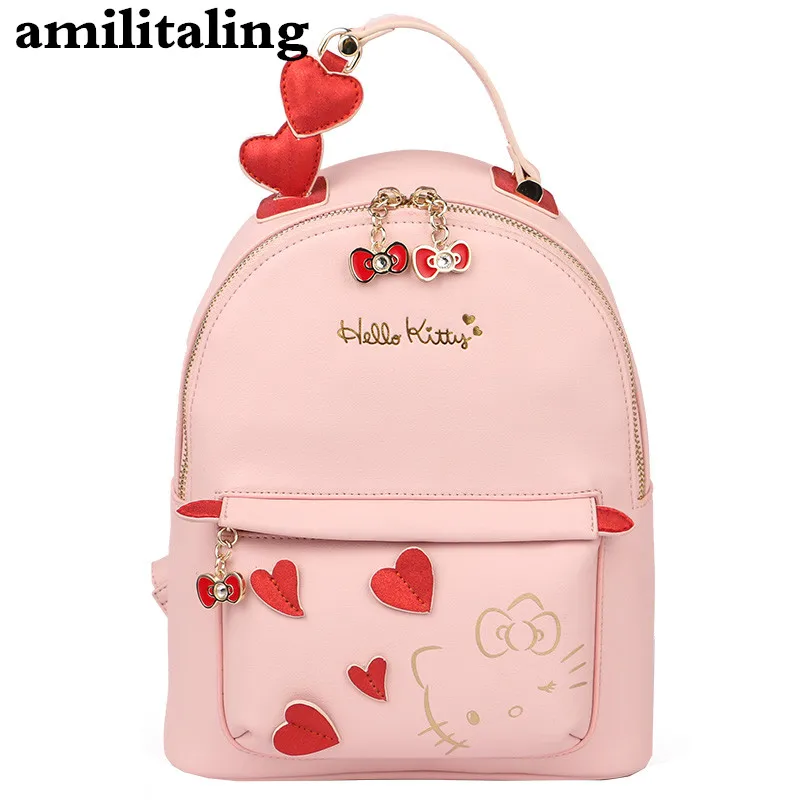 Новый женский рюкзак с принтом Hello Kitty сумка на плечо сумочка YEY-2288P | Багаж и сумки