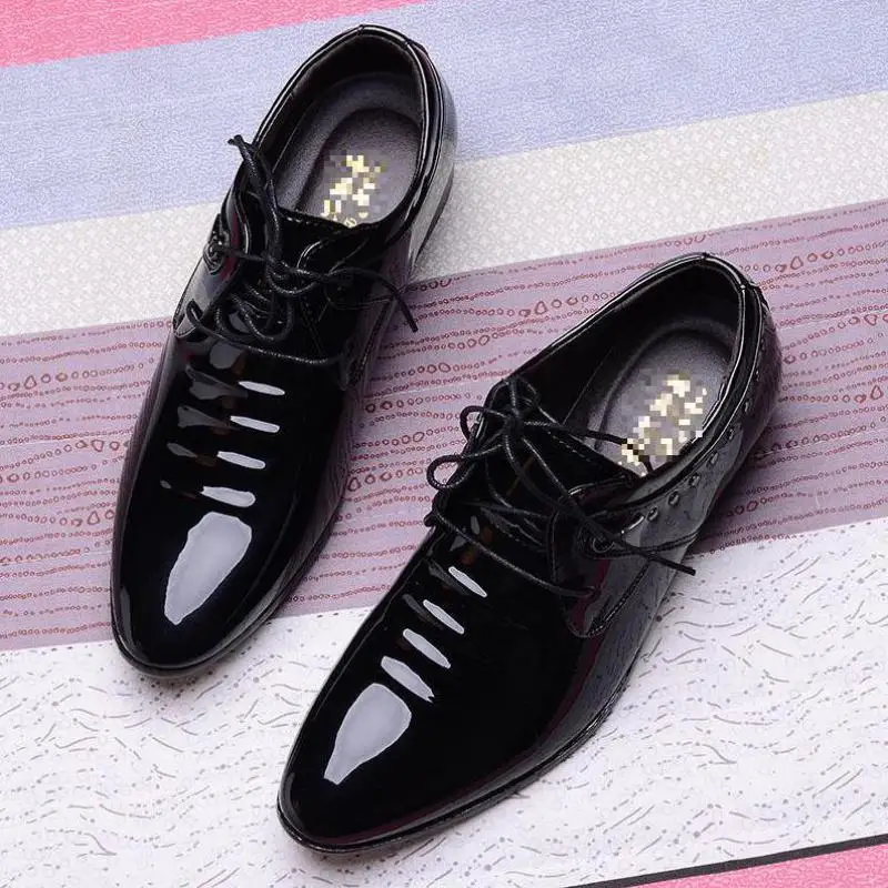 2017 новая мужская деловая повседневная одежда модная Молодежная обувь с острым