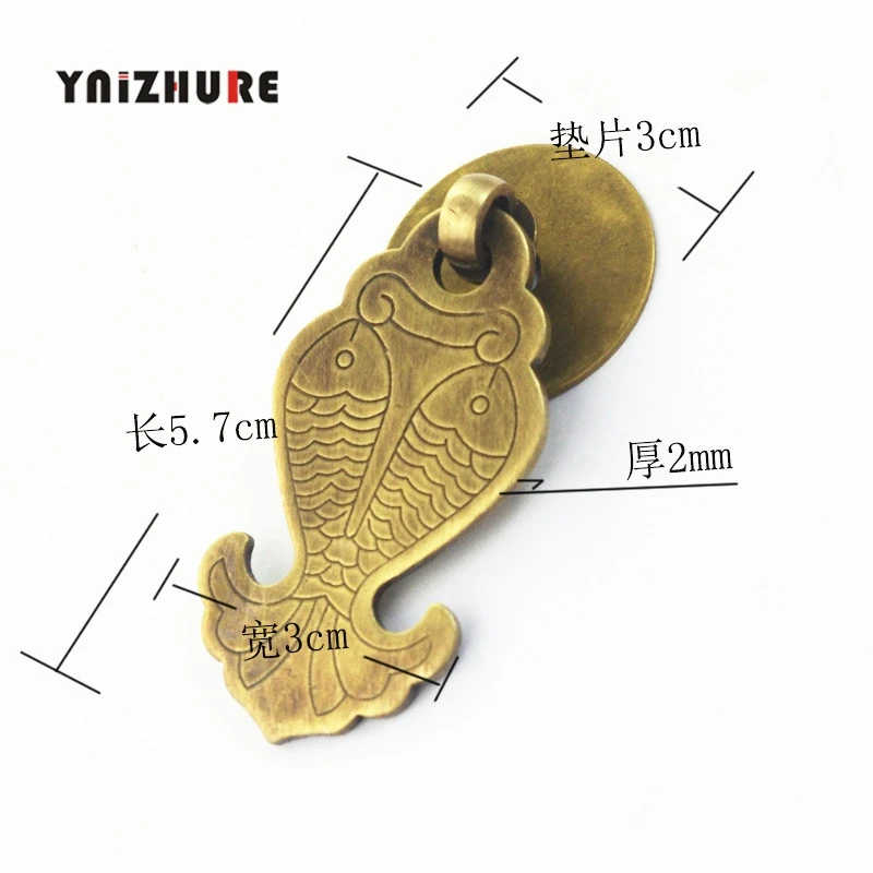 4 шт китайские антикварные чисто медные кольца Классический ящик маленький шкаф