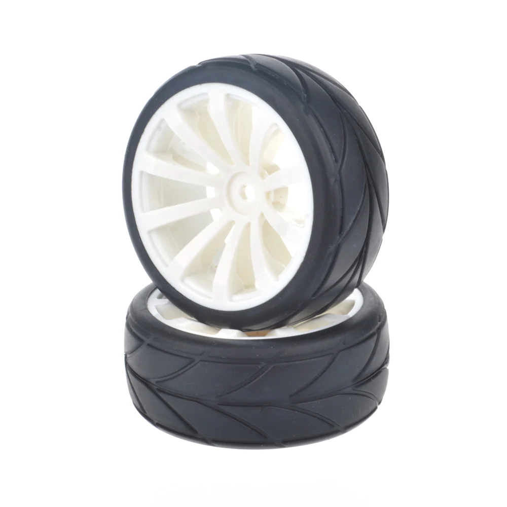 4 шт. автомобильные шины и диски 1/10 для HSP HPI 1:10 Rc On Road белые|tyre 1/10|white car rimsrc rims |