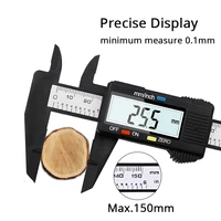 0 150mm lcd electronic digital vernier caliper 6 inch fiber micrometer guage measuring tool accurate digital paquimetro ruler