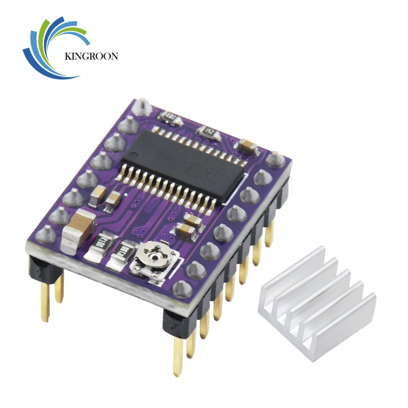 Stepstick Drv8825 Драйвер шагового двигателя рампы теплоотвод часть 3D принтеры части 4 слоя печатной платы Аксессуары радиатора KINGROON