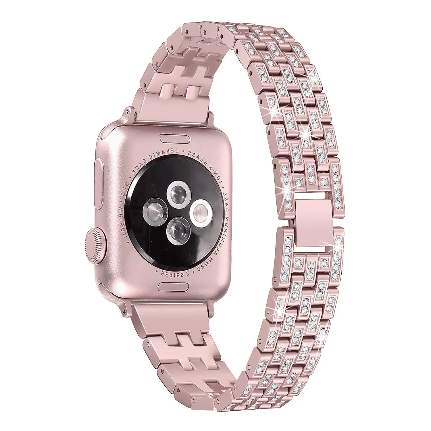 Бриллиантовый браслет ремешок для Apple Watch Band 42 мм 38 мм Женский браслет из нержавеющей стали для Apple Watch 40 мм 44 мм Серия 1 2 3 4 5