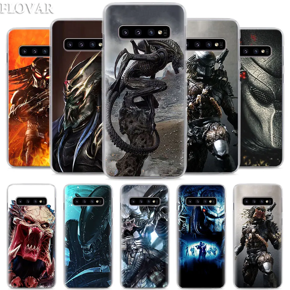 Чужой против Хищник чехол для телефона для samsung Galaxy S10e S10 плюс S7 S8 S9 Plus, Note 8, 9, 10, плюс S10 5G M20 M30 жесткий чехол Coque