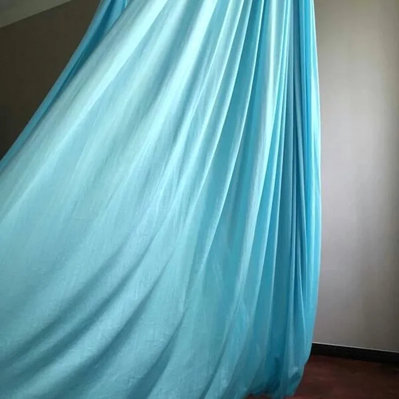 Light Blue XC высокопрочный Красочный Воздушный Гамак для йоги 5 м x 2,8 м Антигравитационные пояса для йоги для упражнений Йога Топ воздуха Йога гамак качели кровать - Цвет: Light Blue