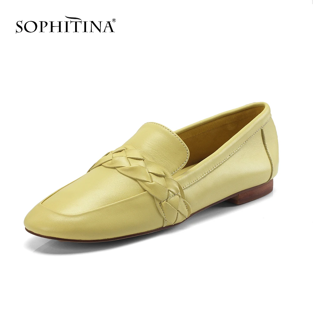 SOPHITINA/удобные женские туфли на плоской подошве новая модная обувь из натуральной