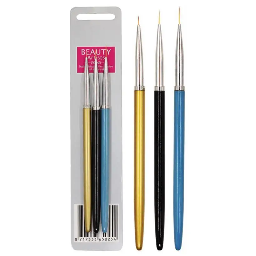 3 шт. кисти для дизайна ногтей с акриловой ручкой 8 31|tools manicure|nail art toolspen nail pen |