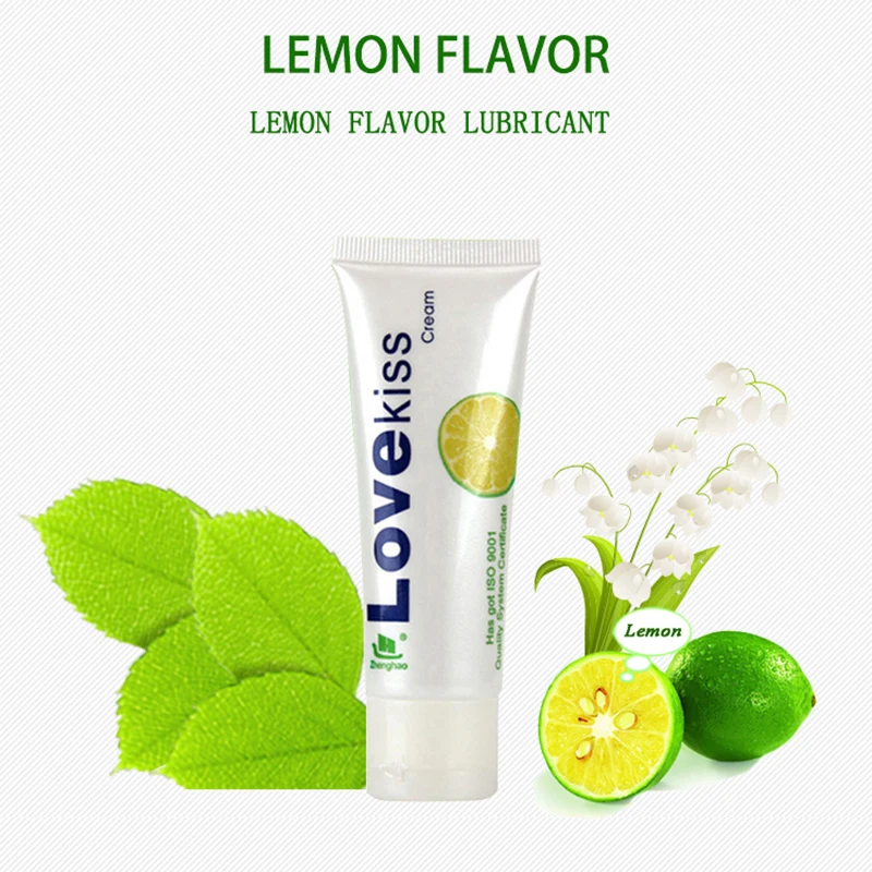 

Lemon Lubricant 50ml Woman Vagina Lube Gay Anal Sex Lubricant Water-Soluble Lasting Smooth Fruit Flavour Edible Cream