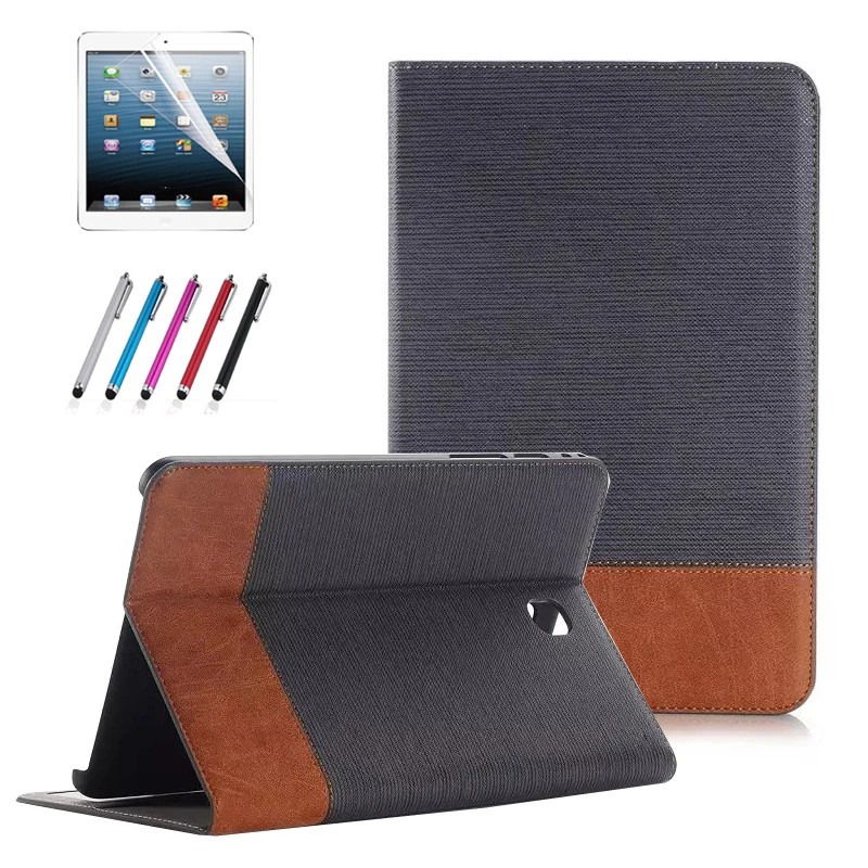 Новый роскошный кожаный чехол книжка для samsung Galaxy Tab A 9 7 SM T550 T555 P550 Coque Capa в клетку с