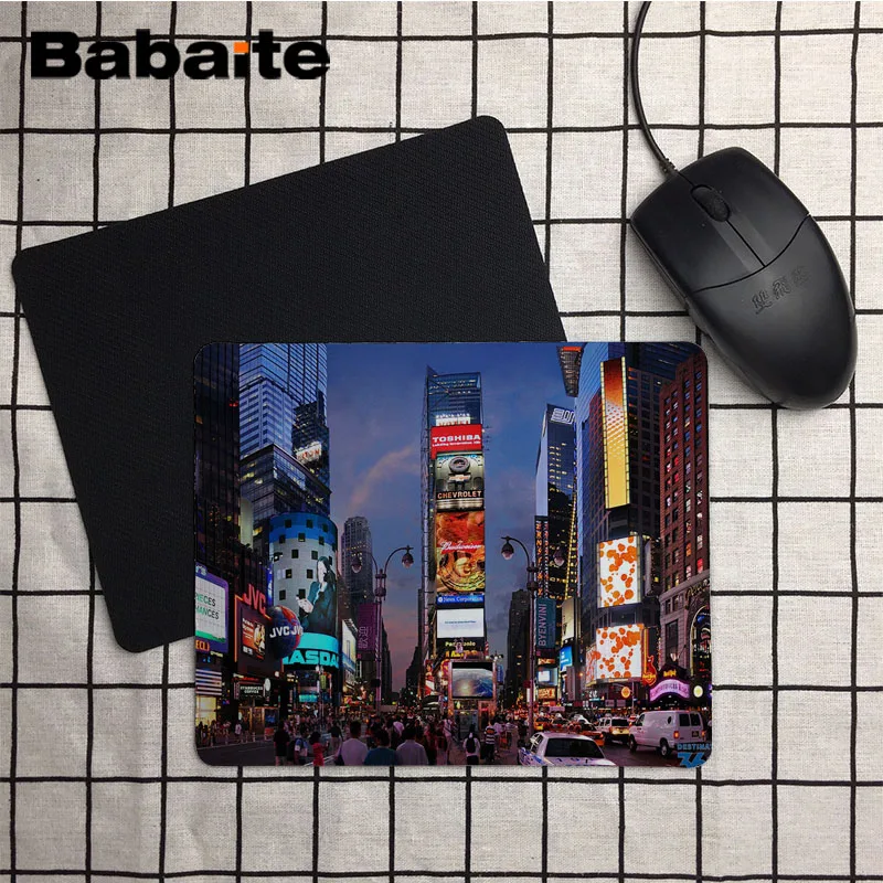 Babaite Подарочный коврик для мальчика New York City Times прочный резиновый мыши Размер 18x22
