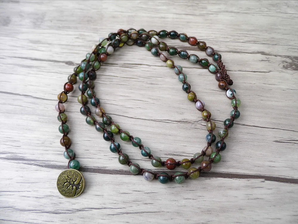 Браслет с бусинами разных цветов 5 рядов | Украшения и аксессуары