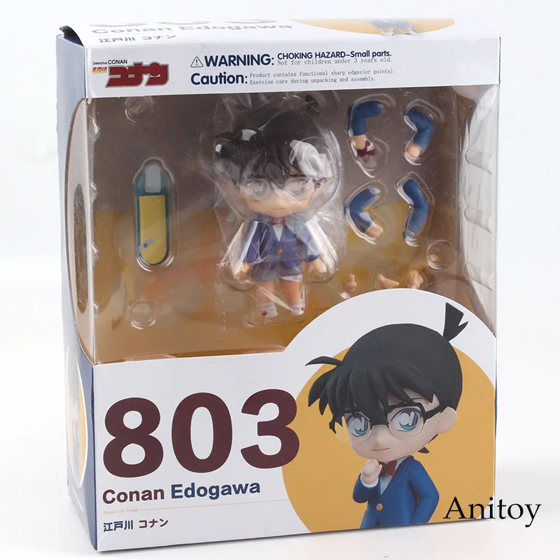 Detective Conan Nendoroid 803 Conan Edogawa ПВХ Аниме Фигурки Коллекционная модель игрушки 10 см