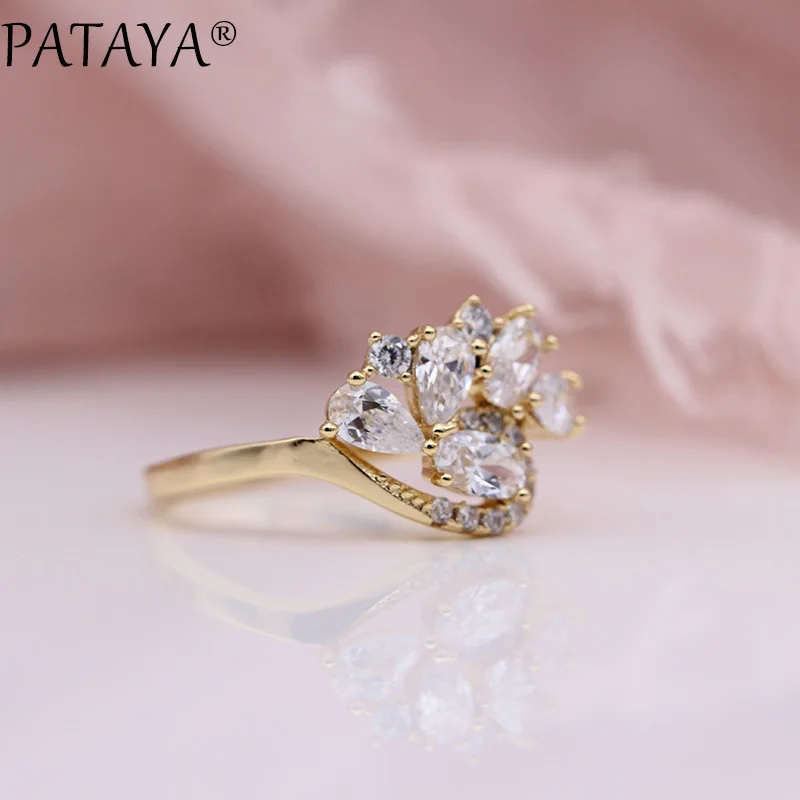 Женские кольца из розового золота PATAYA овальное Ювелирное Украшение разных