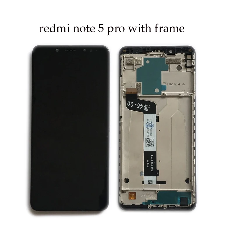 100% испытано качество AAA с рамкой для Xiaomi Redmi Note 5 Pro ЖК-дисплей + дигитайзер