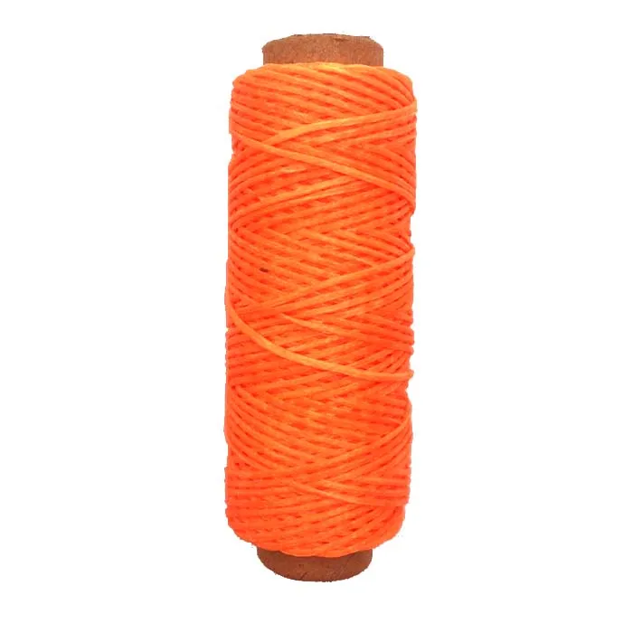 QJH прочный 1 мм 150D кожаный вощеный шнур для DIY инструмент для рукоделия ручная строчка 50 метров плоская Вощеная швейная линия - Цвет: orange