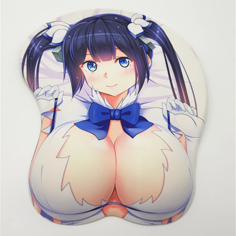 Подземный город для поиска знакомых hestia аниме 3D Oppai коврик мыши на запястье |