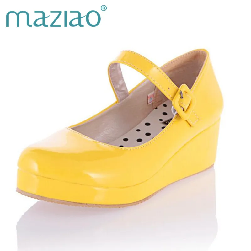 MAZIAO/туфли лодочки Mary jane на высоком каблуке модель 2018 года свадебные туфли