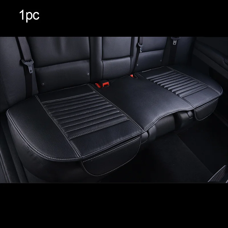 Rear White line 1pc Всесезонный чехол для автомобильного сиденья из искусственной кожи подушка для автомобильного сиденья протектор сиденья автомобилей универсальная подушка для автомобильного кресла коврик автомобильные аксессуары - Название цвета: Rear White line 1pc