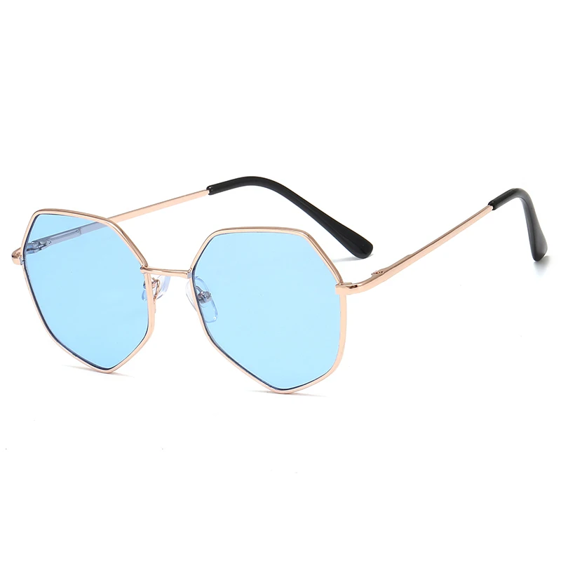 Metal Polygonal Kids Sunglasses UV400 Vintage Cute Sunglasses Girls Boys Goggles Children Sunglasses Glasses Gafas De Sol Mujer