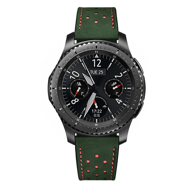 22 мм ремешок из натуральной кожи для samsung Galaxy watch huawei watch Gt 2 46 мм gear S3 Frontier/Classic Amazfit Pace1 2 Watch band
